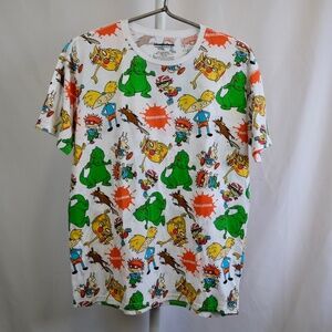 Nickelodeon 90's Character All Over Print Shirt
